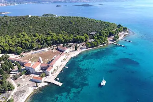 Franciscans monastery on Island Badija in Croatia