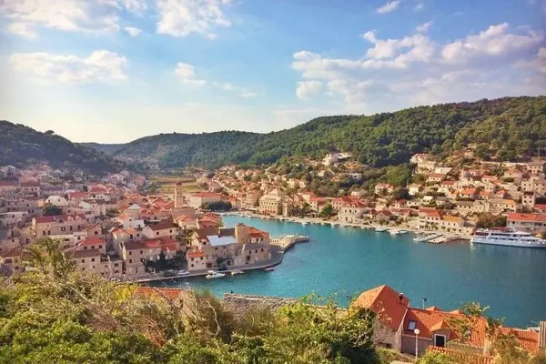 Town Pucisca on Island Brac in Croatia